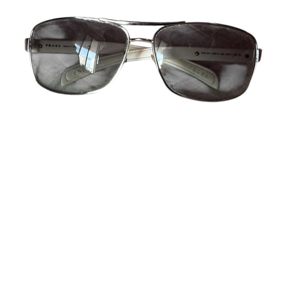 Prada Accessories - Prada Silver Aviator Sunglasses